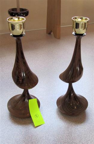 Howard Overton won Joint second place with these candlesticks